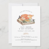 Invitation Mangez Boire et Obtenez Stuffé Thanksgiving modern (Devant)