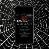Invitation Mangez Boire et Soyez effrayant Araignée Halloween