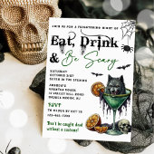 Invitation Mangez Boire Et Soyez Effrayant Halloween Party