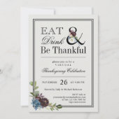 Invitation Mangez Boire et Soyez Gentils Virtual Thanksgiving (Devant)