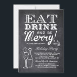 Invitation Mangez Boire et Soyez Joyeux Chalkboard fête du No<br><div class="desc">Créez votre invitation parfaite avec ce modèle pré-conçu, vous pouvez facilement la personnaliser pour être le vôtre. Pour plus de personnalisation, cliquez sur le lien "customiser plus loin" et utilisez notre outil de conception facile à utiliser pour modifier ce modèle. Si vous préférez les papiers plus épais / Finition mat,...</div>