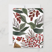 Invitation Mangez Boire et Soyez Joyeux Fête de Noël Wreath (Dos)