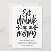 Invitation Mangez Boire et Soyez Joyeux Noël (Devant)