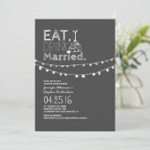 Invitation Mangez Boire Et Soyez Marié Reprendre Dîner De Rép (Debout devant)