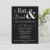 Invitation Mangez Boire Nous Nous Sommes Mariés Elopement Déc (Debout devant)