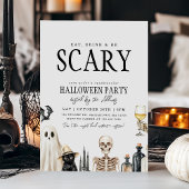 Invitation Mangez Boire & Soyez Effrayant Adulte Halloween Co