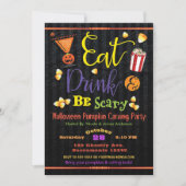 Invitation Mangez Boire & Soyez Effrayant Halloween Costume P (Devant)