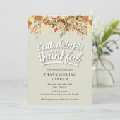 Invitation Mangez Boire Soyez Heureux Thanksgiving (Debout devant)