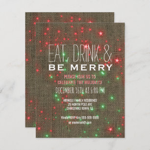 Invitation Mangez Boire Soyez Joyeux Noël Fête Russe