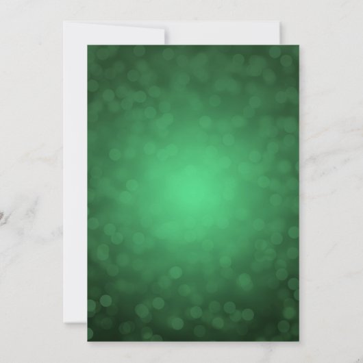 Invitation Mangez, Boire Soyez Merry Green Bokeh Holiday Red  (Dos)