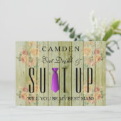 Invitation Mangez Boire & Suitup Bois Serez-vous mon Bestman (Debout devant)