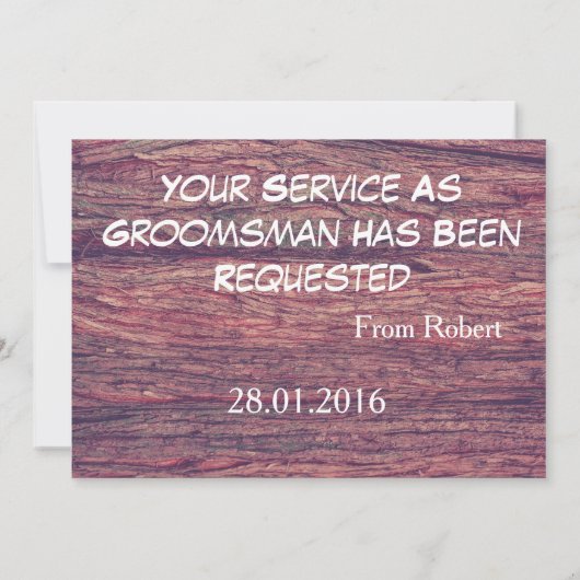 Invitation Mangez Boire & Suitup Bois Serez-vous mon Bestman (Dos)