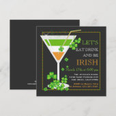 Invitation Mangez, boisson et soyez cocktail du jour de St (Devant / Derrière)