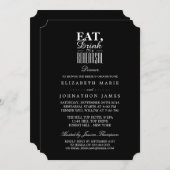 Invitation Mangez, buvez C'est un dîner de répétition (Devant / Derrière)