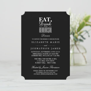Invitation Mangez, buvez C'est un dîner de répétition