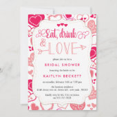 Invitation "Mangez, buvez et aimez" Fête des mariées de la Sa (Devant)