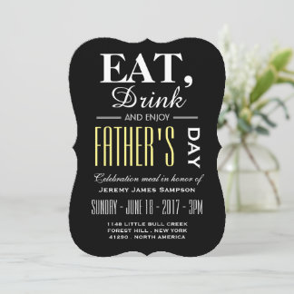 Invitation Mangez, buvez et dégustez un repas de Fête des pèr
