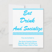 Invitation Mangez, buvez et socialisez (Devant)