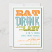 Invitation Mangez, buvez et soyez éblouis lors d'une soirée d (Devant)