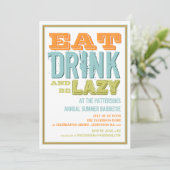 Invitation Mangez, buvez et soyez éblouis lors d'une soirée d (Debout devant)