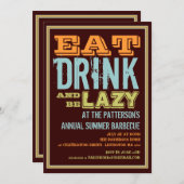 Invitation Mangez, buvez et soyez éblouis lors d'une soirée d (Devant / Derrière)