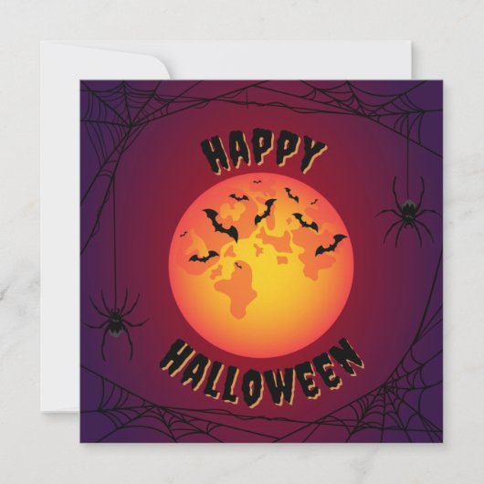 Invitation Mangez, buvez et soyez effrayant Halloween (Devant)