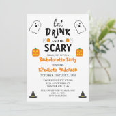 Invitation Mangez, buvez et soyez effrayant Halloween Bachelo (Debout devant)