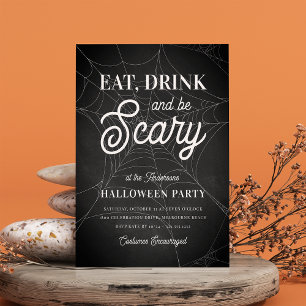 Invitation Mangez, buvez et soyez effrayant Halloween Party