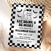 Invitation Mangez, buvez et soyez effrayant Halloween Party