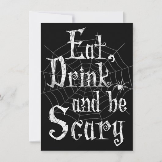Invitation Mangez, buvez et soyez effrayant Halloween Party S (Devant)