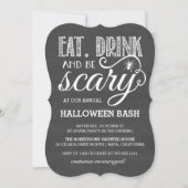 Invitation Mangez, buvez et soyez effrayant Tableau de bord d (Devant)