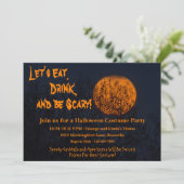 Invitation Mangez, buvez et soyez effrayants à la fête d'Hall (Debout devant)