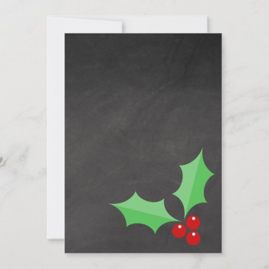 Invitation Mangez, buvez et soyez joyeux Chalkboard Noël Part (Dos)