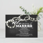 Invitation Mangez, buvez et soyez marié Fête des mariées (Debout devant)