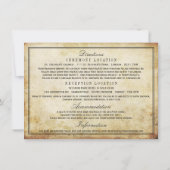 Invitation Mangez, buvez et soyez marié Mariage Vintage (Dos)