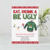 Invitation Mangez, buvez et soyez moche Sweat Noël (Debout devant)