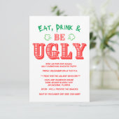 Invitation Mangez, buvez et soyez moche Sweat Noël Party (Debout devant)