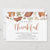 Invitation Mangez, buvez et soyez reconnaissants envers les F (Devant)