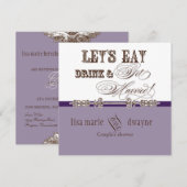 Invitation Mangez, buvez n Obtenez Marié Couples Douche Invit (Devant / Derrière)