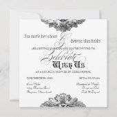 Invitation Mangez, buvez n Obtenez Marié Couples Douche Invit (Dos)