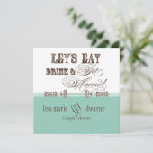 Invitation Mangez, buvez n Obtenez Marié Couples Douche Invit (Debout devant)