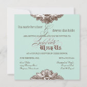 Invitation Mangez, buvez n Obtenez Marié Couples Douche Invit (Dos)