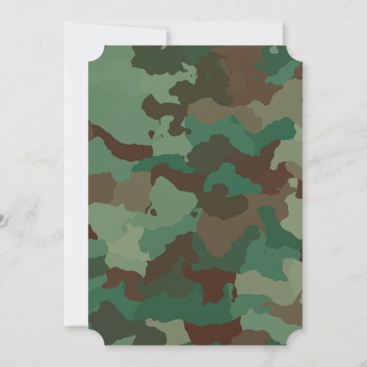 Invitation Mangez Chasse au sommeil Chasse Camouflage Papeter (Dos)