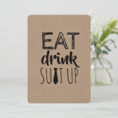 Invitation Mangez Costume De Boisson Jusqu'À Funny Groomsman (Debout devant)