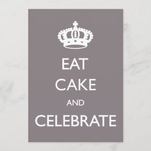 Invitation Mangez du gâteau et célébrez l'anniversaire Invita