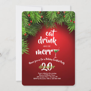 Invitation Mangez et soyez joyeux Noël