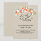 Invitation Mangez la boisson et soyez guirlande florale (Devant / Derrière)