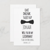 Invitation Mangez le costume de boissons vous sera mon (Devant / Derrière)