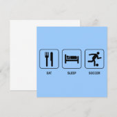 Invitation Mangez l'invitation du football de sommeil (Devant / Derrière)