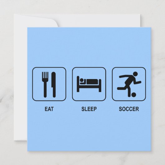 Invitation Mangez l'invitation du football de sommeil (Devant)